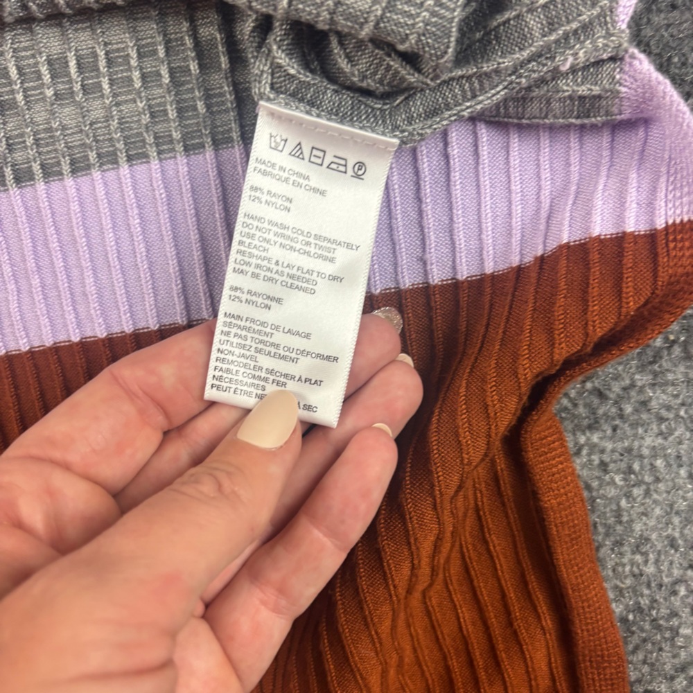 FREE PEOPLE Women’s Stop and Stare Set Color Block Ribbed Tank & Skirt sz: Small - Picture 16 of 16